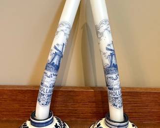 Delft Blue Holland Candlestick Set Style