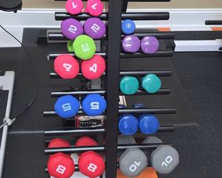 Neoprene Dumbbell Set with Rack