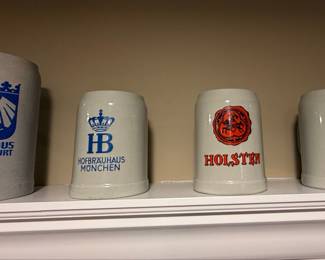 Set of 8 German Beer Steins