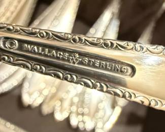 Wallace Sterling "Michele" Pattern Sterling Silver Flatware Set