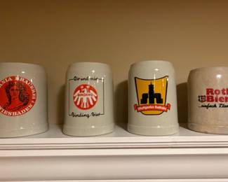 Set of 8 German Beer Steins