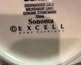 Sakura by Oneida Sonoma Excel Fruit Pattern Stoneware Cup and Saucer Set