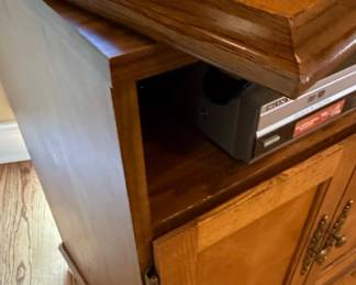 Mid-Century Modern Style Oak Media Console