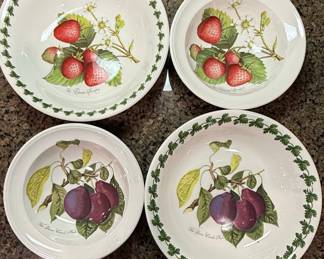 Portmeirion Pomona "The Elata Strawberry" and "The Reine Claude" Plum Bowls