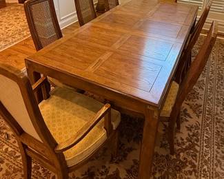 Henredon Furniture Industries Dining Table and Chairs