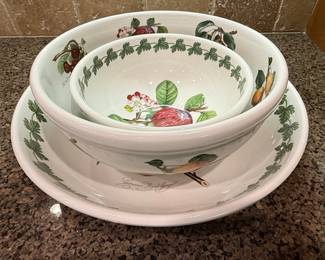 Portmeirion Pomona Collection Fruit Plates and Nesting Bowls