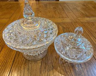 Anchor Hocking Wexford Crystal Candy Dish with Lid
