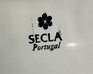 SECLA Portugal Ceramic Strawberry Basket with Creamer and Sugar