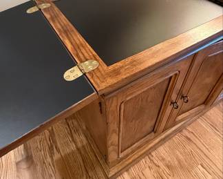 Henredon Artefacts Oak Flip-Top Server Cabinet