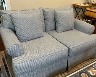 Cindy Crawford Beachside Blue Denim Loveseat