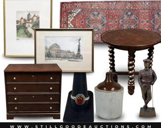 Artwork, 14k gold, statuary, office equipment, pottery, collectibles & more!
