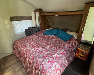 Nice large bed with storage on both sides and plenty of privacy.