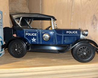 Vintage police car liquor decanters