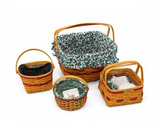 71 Longaberger1998GladTidingsBasketSetXmas