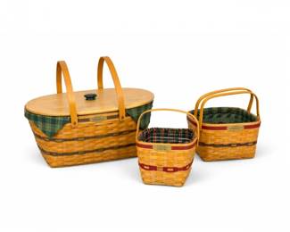 10 LongabergerTraditionsBasketSetwLidLiners