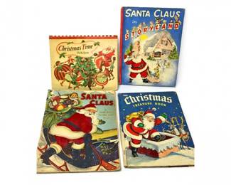 34 VintageChristmasSantaBooksPopUpHolidayLot