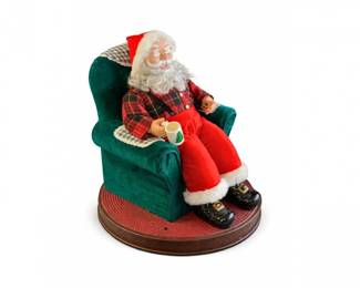 30 Vintage1999AvonSantaReadMeaStoryAnimatedChristmasFigure