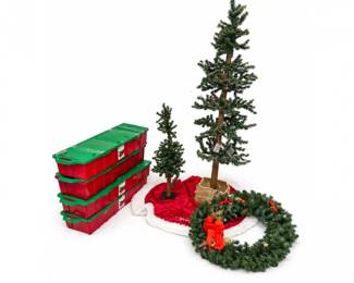 103 ArtificialChristmasTreeSetwStorageBinsWreathTreeSkirt