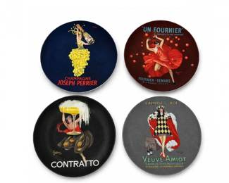 51 2002PotteryBarnBubblyChampagneCocktailPlatesSet