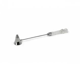 60 WaterfordCrystalCandleSnufferWickDipperwCutCrystalHandle