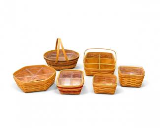 94 LongabergerBasketSetwDividersInsertsHandles