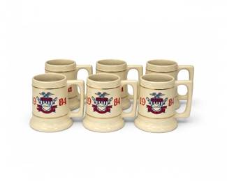 21 Vintage1984RebelsCeramicBeerMugSteinLot
