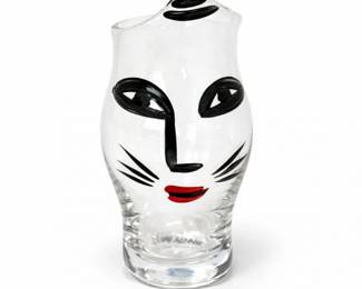 22 KostaBodaUlricaHydmanVallienClearCatVaseArtGlassSweden