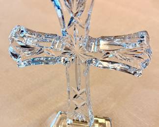 Waterford signed Crystal Cross + box