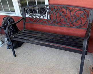 Metal Porch Bench