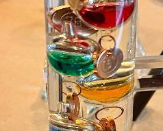 Excellent working Galileo thermometer