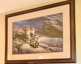 Signed Wolf Wall art
