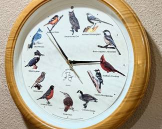 Working Bird wall clock with bird sounds