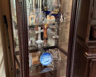 One of 2 sliding glass door cabinets