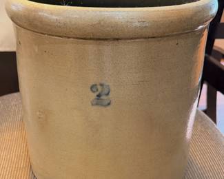 A Rare #2 Salt Glaze clock out of Missouri