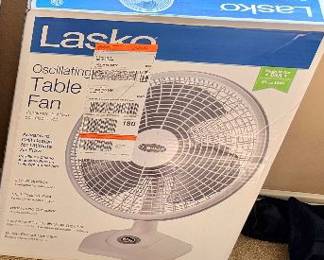 New in the box table fan
