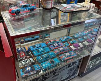 Cabinet full of Richard Petty Diecast