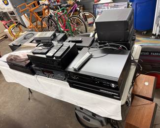 Table full of electronics.