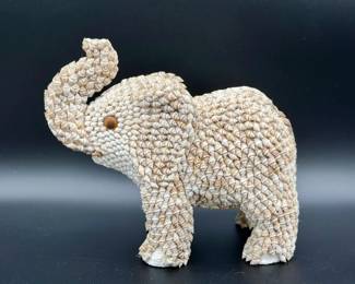 Vintage Shell Covered Elephant