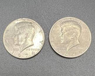 (2) Kennedy Half Dollar Coins dated 1974