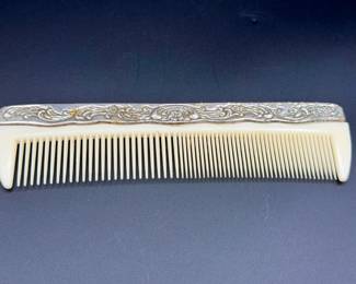 Vintage Silver Plate Vanity Comb
