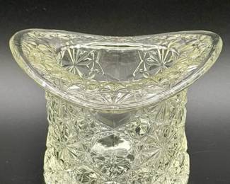 Large Glass Top hat Daisy & Button Pattern