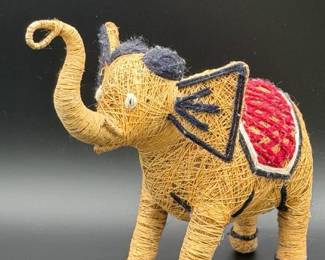 Handmade coconut coir fiber Elephant Figurine