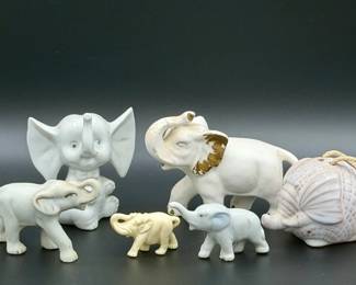 (6) Sweet Elephant Figurines
