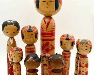 Japanese kokeshi doll Lot