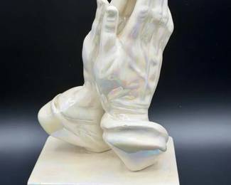 Vintage Opalescent Atlantic Mold Praying Hands