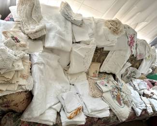 Variety Of Linen And Doilies