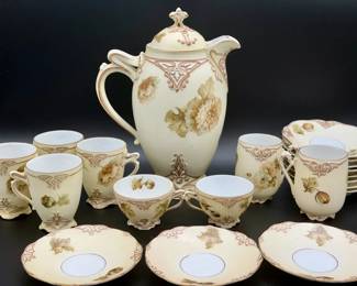 Hermann Ohme Old Ivory porcelain chocolate set