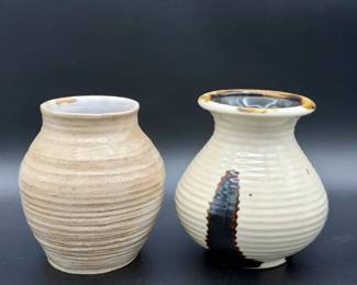 (2) Signed Pottery Vases