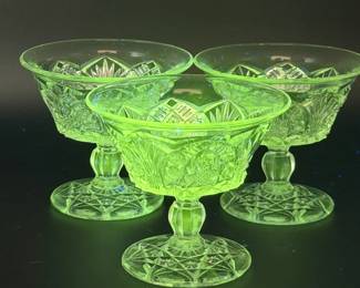 (3) EAPG Sherbet Cups