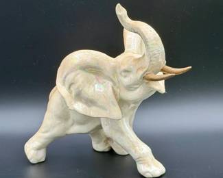 Large Iridescent Elephant Figurine